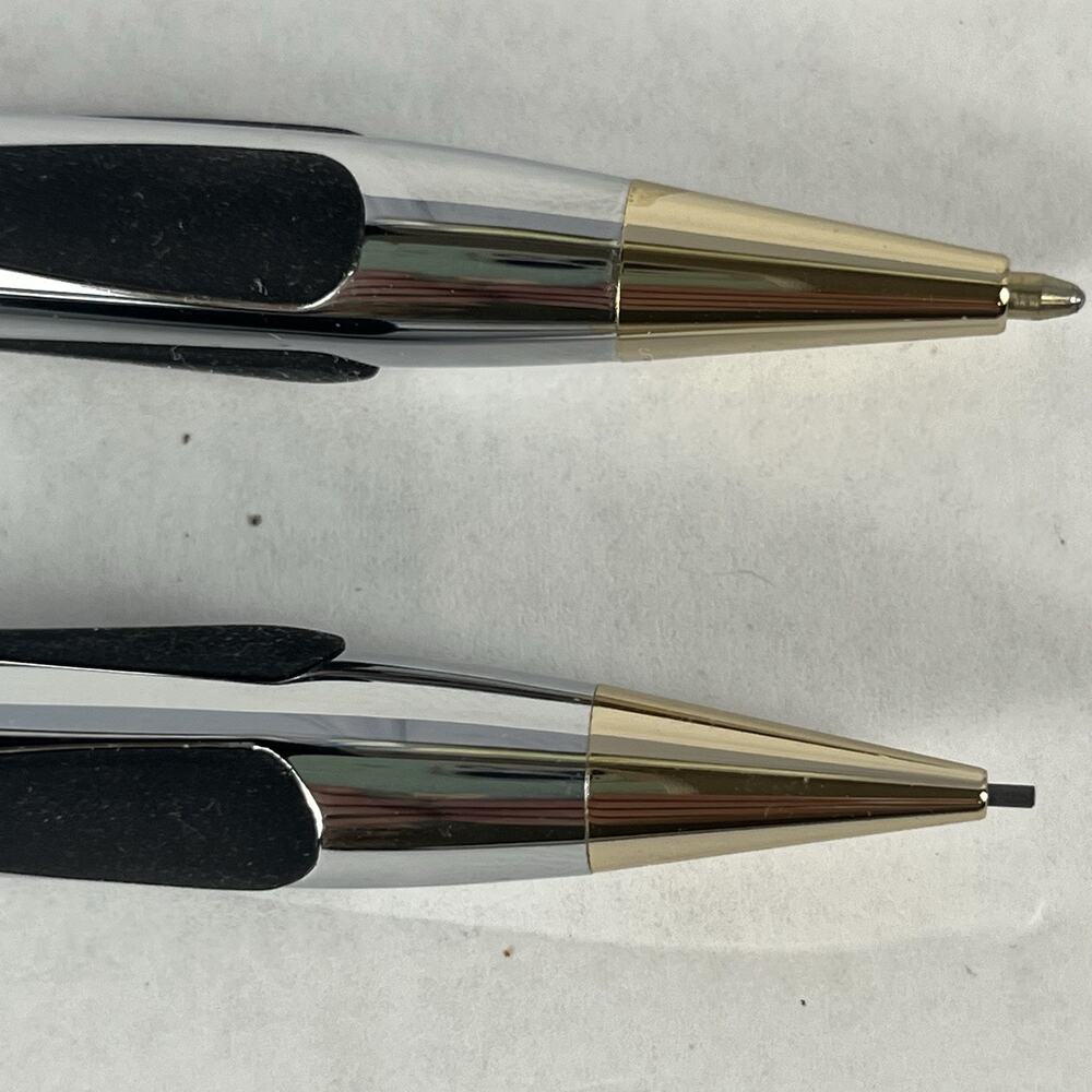 Vintage Pierre Cardin Chrome Gold Pen Pencil Set Boxed Bonus PDA Stylus PC Gift - Picture 9 of 16